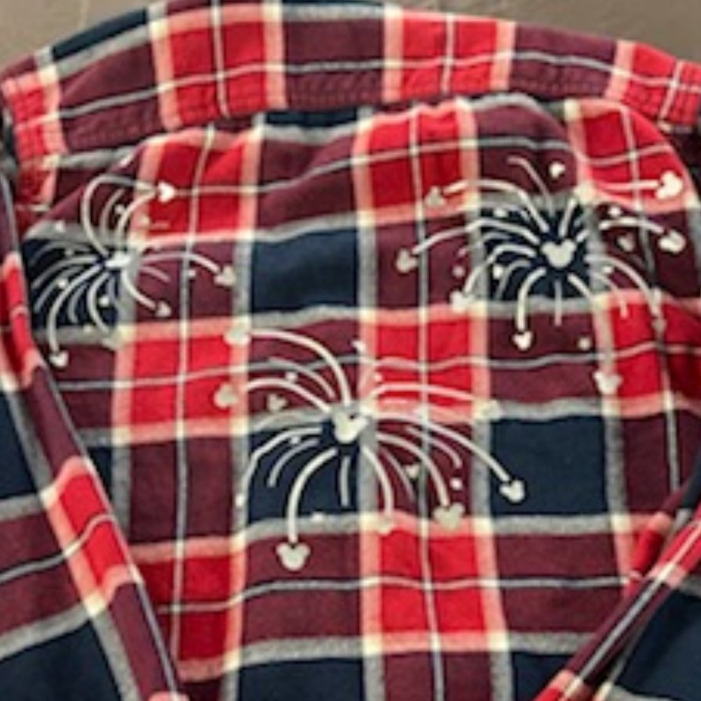 Custom Disney Fireworks Flannel